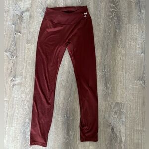 Gymshark Training Leggings Cherry Brown Color Size M